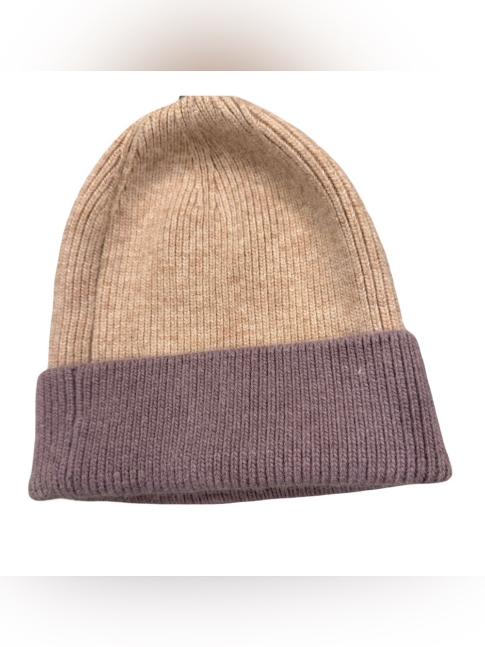 Anthropologie Colorblock Ribbed Knit Beanie Hat